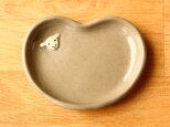 ふっくらハートのひつじ小皿(茶)の画像