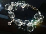 幸運引き寄せ♪最高の天然水晶オンリーで究極の水晶ブレスレットを・・・クリスタルAAAA＆キュービックジルコニア