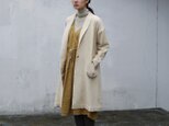 ふんわり軽やか・ロングのウールガーゼ羽織-アイボリー 8514-08008-80の画像