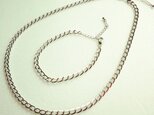 chain necklace&bracelet(silver)の画像