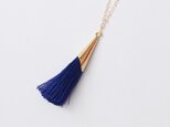 [CHIC tassel] タッセルロングネックレス[ロイヤルブルー]