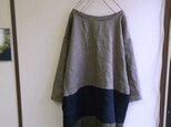 リネン切り替えシンプルワンピース