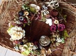 wine color wreathの画像