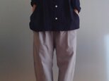 COTTON LINEN タックパンツ *グレー*　size FREEの画像