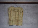 手織り/wool tops  鶸色ノポケットツキ (+orimi)の画像