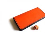 【受注生産品】長財布 ～栃木アニリン橙×栃木サドル～の画像