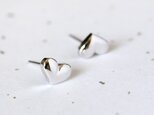 立体 ハート ピアス シルバー925