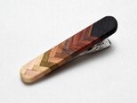 [再出品]【寄木】手作り木製タイピン　クロム金具の画像