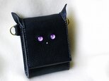 A様オーダー品　猫目デジカメケース　黒　売約済みの画像