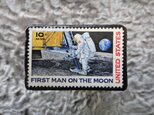 アメリカ　アポロ11号切手ブローチ214の画像