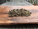 革花のバレッタ 金具7cm オリーブ