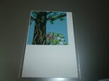 イチョウの木とツツジ（ポストカード）の画像