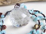 アマゾナイトのスワロフスキーサンキャッチャー　【受注生産】