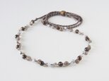 Brown＆Pale Blue Necklaceの画像