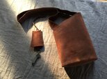 【K様オーダー品です】『環桜』革袋 key case　濃茶