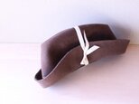 folding hat [rabbit fur] marronの画像
