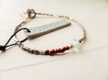 送料無料フランスアンティークglassbracelet（sorairo)の画像