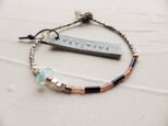 送料無料　カレンシルバー×フランスアンティークglassbracelet（sorairo)の画像