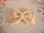レース付きかわいいリボンバレッタ