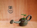 370.bud 粘土の鉢植え ジョウロの画像