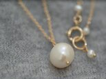 淡水パールの１粒ロングネックレス
