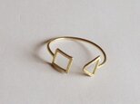 triangle ,square ring k18の画像