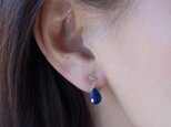 lapis lazuli -clip earring-(ピアスへ変更可)の画像