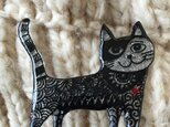 【SALE】猫のピカピカブローチの画像