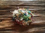 recycle silk カブトピン4cm 楕円 18の画像