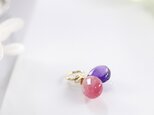 大粒インカローズ+アメジストネックレスチャーム14kgf