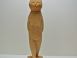歩く猫　ナチュラル仕上げ　木彫り　置物　オブジェの画像