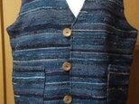ご予約品裂き織りリバーシブルベストの画像