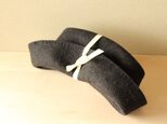 folding hat [wool] mix blackの画像