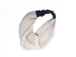 linen wool mix hairband_offgreyの画像