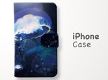 クラゲ③の手帳型スマホケース《iPhone対応》