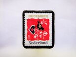 オランダ　クリスマス切手ブローチ406の画像