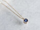 K10 Sapphire birthstone necklace [P033K10SP]の画像