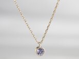 K10 Tanzanite birthstone necklace [P033K10TZ]の画像