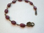 アンティーク風レッドガーネットブレスレット