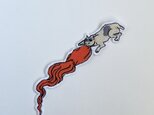 刺繍ワッペン■浮世絵◆歌川国芳◆猫と蛸■大磯