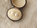 送料無料 K18YG 本真珠のスタッドピアス　7.5mm【limited item】