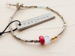 送料無料フランスアンティークglassbracelet（sorairo×akaneiro)の画像