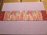 Q♪花hana花♪パッチワーク帯テーブルセンターの画像