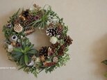 green　necklace &　succulents：cool　green　wreathの画像