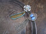 ヴィンテージ ビジューフリンジブローチ vintage brooch <BR-FR2SV>の画像