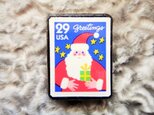アメリカ 　クリスマス「切手ブローチ」484の画像