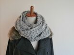 ツイードモヘアのスヌード