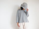 Cotton Pique drop shoulder Knit LADY'S  GRAYの画像