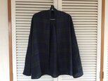 受注製作～フレンチリネン・ブラックウォッチのHaori（カーディガン）の画像