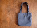 mini tote bag(navy×khaki)の画像